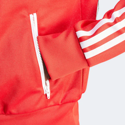 (W) 阿迪达斯Originals x Sporty & Rich SS24复古条纹红色运动夹克 JD3766 Details for (W) 阿迪达斯Originals x Sporty & Rich SS24复古条纹红色运动夹克 JD3766
