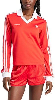 (W) adidas Originals x Sporty & Rich SS24 紅色條紋長袖上衣 女款 JI9277 Shop (W) adidas Originals x Sporty & Rich SS24 紅色條紋長袖上衣 女款 JI9277