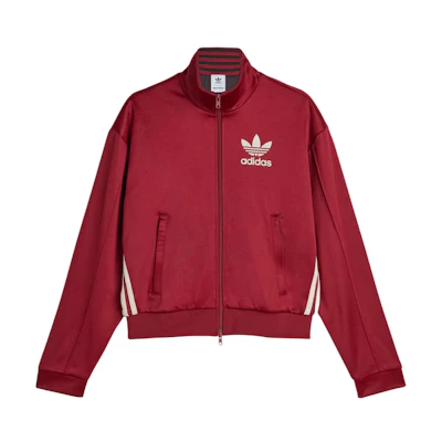 (Women) adidas Originals Wales Bonner Burgundy Retro Track Top Jacket FW24. JJ2933