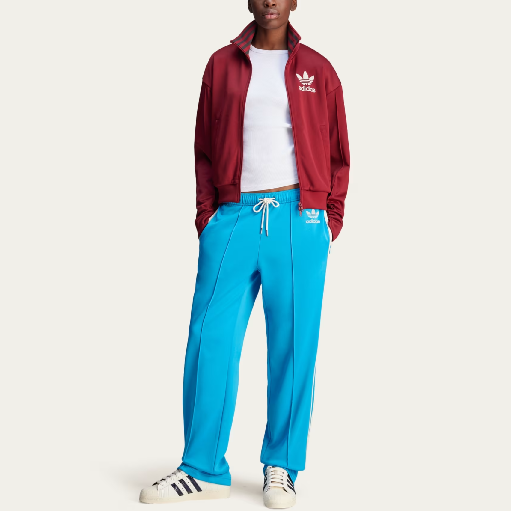 Purchase (W) Chaqueta Retro adidas Originals x Wales Bonner Burdeos Track Top FW24. JJ2933