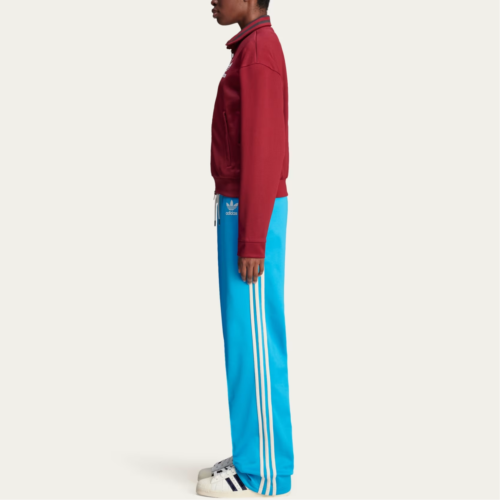 Sizing (W) Chaqueta Retro adidas Originals x Wales Bonner Burdeos Track Top FW24. JJ2933