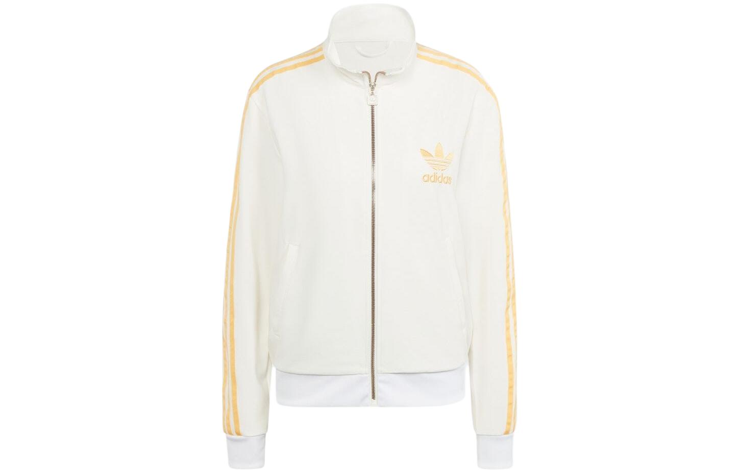 (Women) adidas Originals Zip-Up Logo Print Retro Track Jacket Off-White IT9875