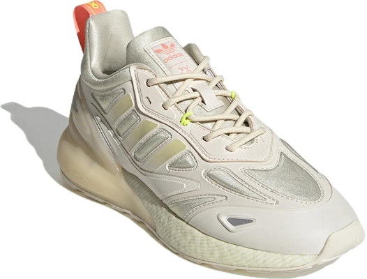 (Women) adidas ZX 2K Boost 2.0 Wonder White Sandy Silver Metallic 'Beige' GW8284 Lookbook (Women) adidas ZX 2K Boost 2.0 Wonder White Sandy Silver Metallic 'Beige' GW8284