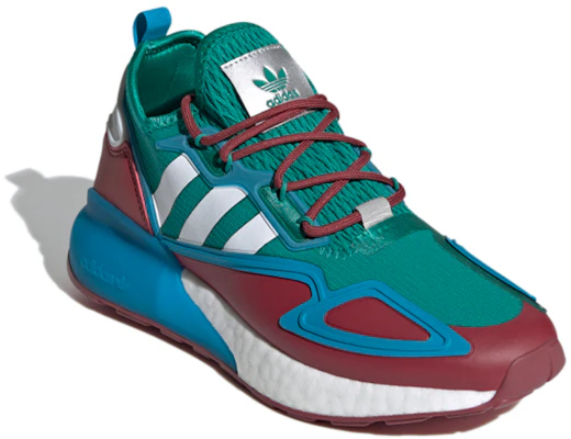 (Women) adidas originals ZX 2K Boost 'Blue Green' FZ0219 Lookbook (Women) adidas originals ZX 2K Boost 'Blue Green' FZ0219