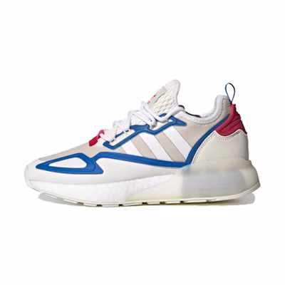 (W) adidas originals ZX 2K Boost 'White Blue Red'