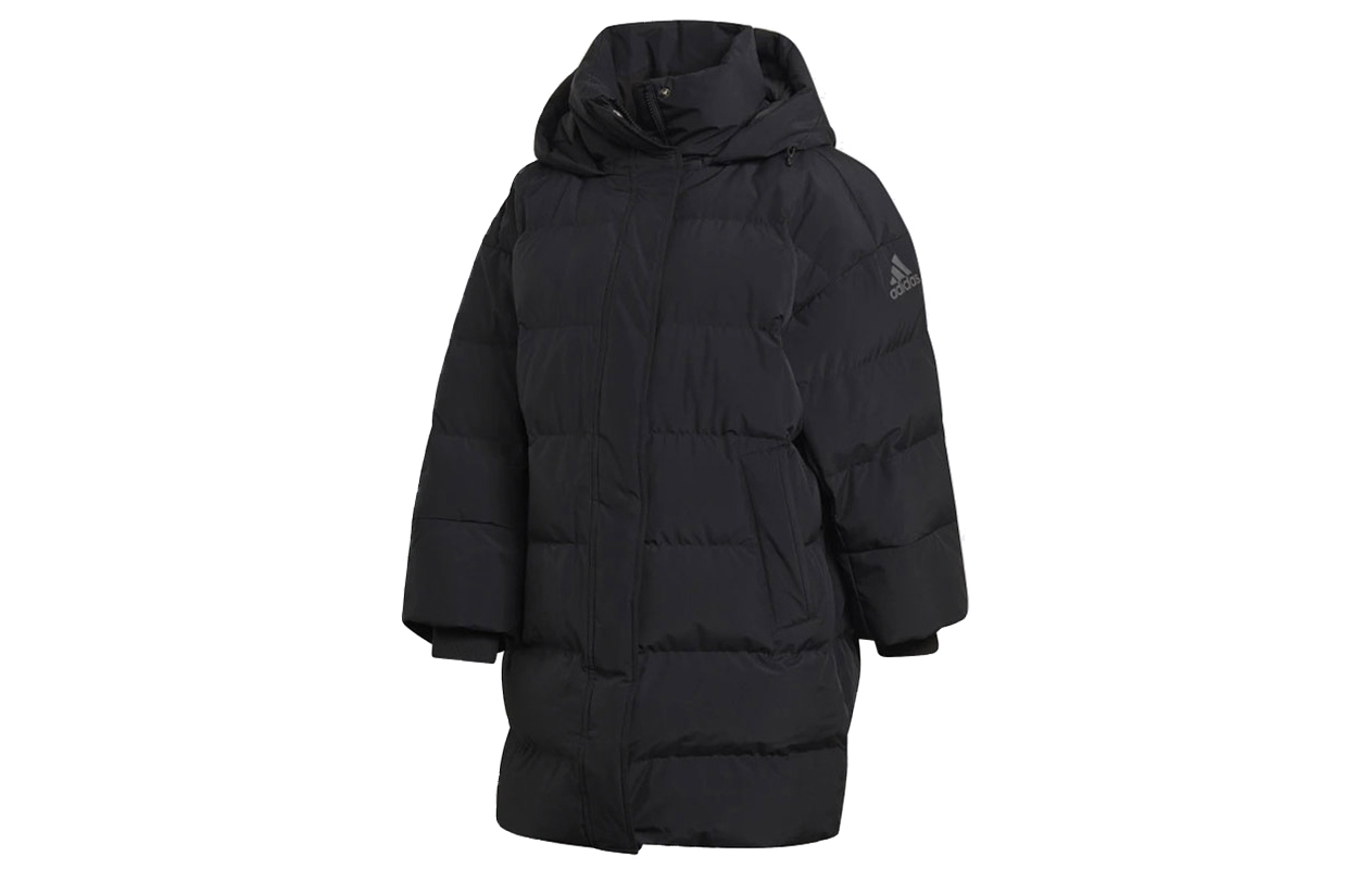 (Women) adidas Oversized Down Winter Hoodie Jacket Black GE9986