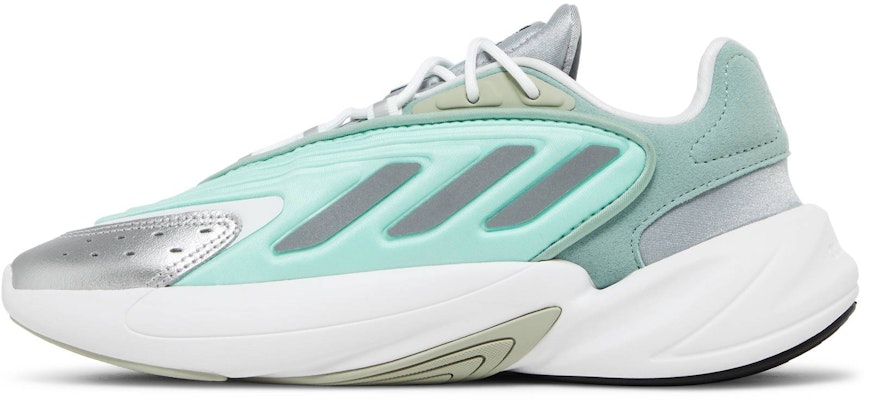 (W) adidas Ozelia 'Verde Brumoso y Plateado Metálico' GX3669 Lookbook (W) adidas Ozelia 'Verde Brumoso y Plateado Metálico' GX3669