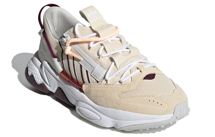 Lookbook （女性）愛迪達 Ozweego 拉鍊款 『米白色紅褐』GZ2642