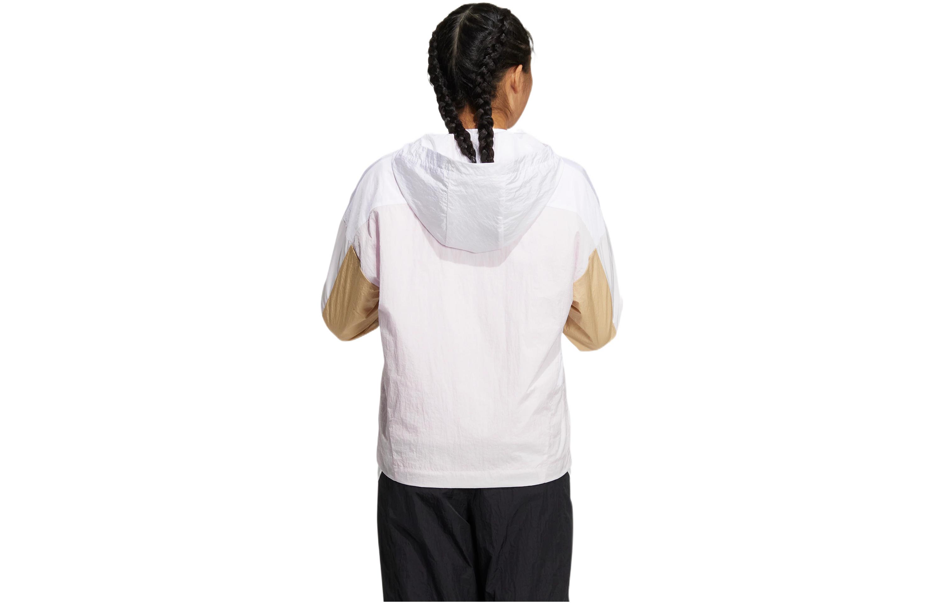 Lookbook (W) 阿迪达斯粉色连帽外套带标志图案印花 HM5277