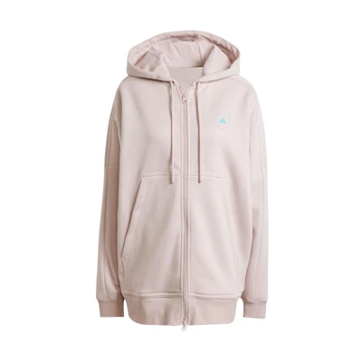 (Women) adidas Pink Solid Zip-Up Hoodie with Long Sleeves IU0860
