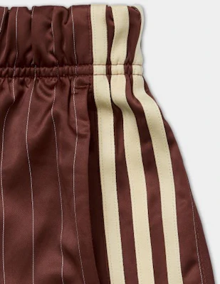 (Women) adidas Pinstripe Satin Short Pants - Brown KC4236 Details for (Women) adidas Pinstripe Satin Short Pants - Brown KC4236