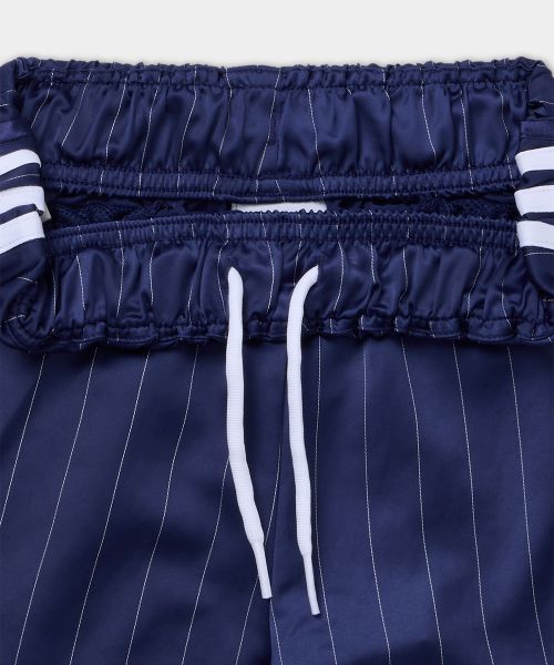 Lookbook (Women) adidas Pinstripe Satin Short Pants - Dark Blue KC4235
