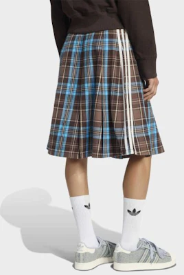 (Women) adidas Pleated Check Skirt - Brown/Blue KW4529 Order (Women) adidas Pleated Check Skirt - Brown/Blue KW4529