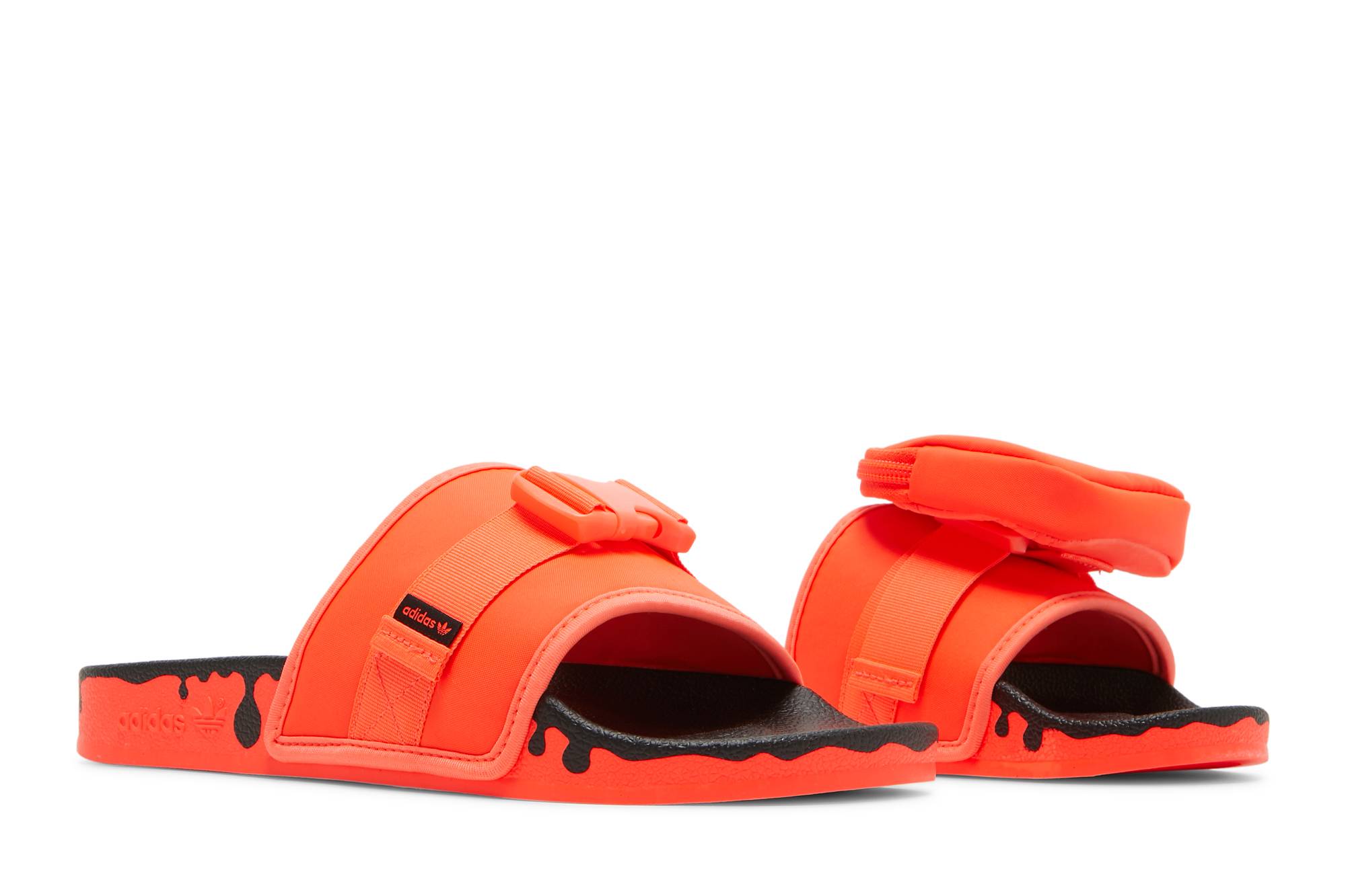 Cheap (W) 阿迪达斯 Pouchylette 幻彩拖鞋 '泼墨 - 炽红' GY1009