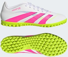 (Women) Adidas Predator Club TF Soccer Shoes Cloud White/Lucid Pink/Lucid Lemon ID3785 (Women) Adidas Predator Club TF Soccer Shoes Cloud White/Lucid Pink/Lucid Lemon ID3785