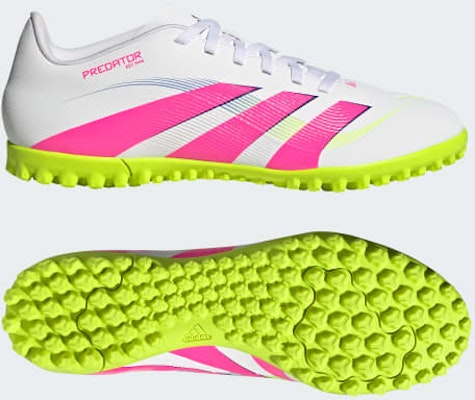 (Women) Adidas Predator Club TF Soccer Shoes Cloud White/Lucid Pink/Lucid Lemon ID3785 Buy (Women) Adidas Predator Club TF Soccer Shoes Cloud White/Lucid Pink/Lucid Lemon ID3785