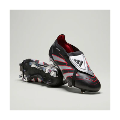 Adidas Predator Elite BSR Folding Tongue FG Soccer Boots Core Black/Silver Metallic/Vivid Red