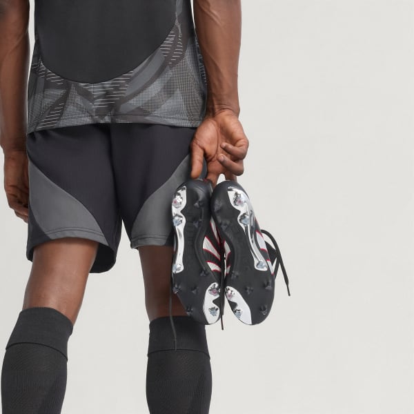 Sizing 아디다스 프레데터 엘리트 BSR 폴딩텅 FG 축구화 코어 블랙/실버 메탈릭/비비드 레드 JS0563