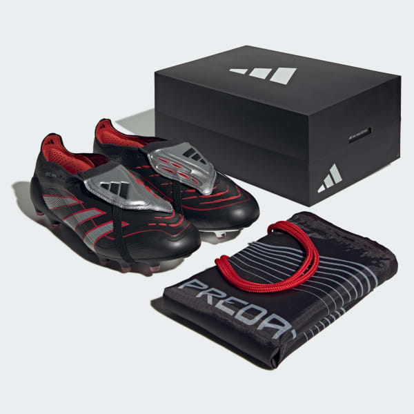 Cheap Adidas Predator Elite足球鞋黑銀紅配色 (FT AG 核心黑/銀金屬/鮮紅) HQ2275