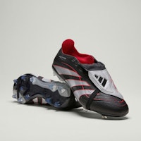 Adidas Predator League JB Foldover FG/MG Ground Soccer Cleats Core Black/Silver Metallic/Vivid Red JR6881 Adidas Predator League JB Foldover FG/MG Ground Soccer Cleats Core Black/Silver Metallic/Vivid Red JR6881