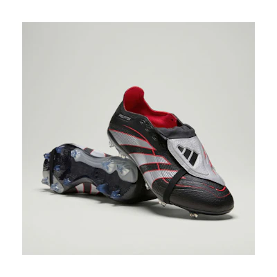 Adidas Predator League JB Foldover FG/MG Ground Soccer Cleats Core Black/Silver Metallic/Vivid Red