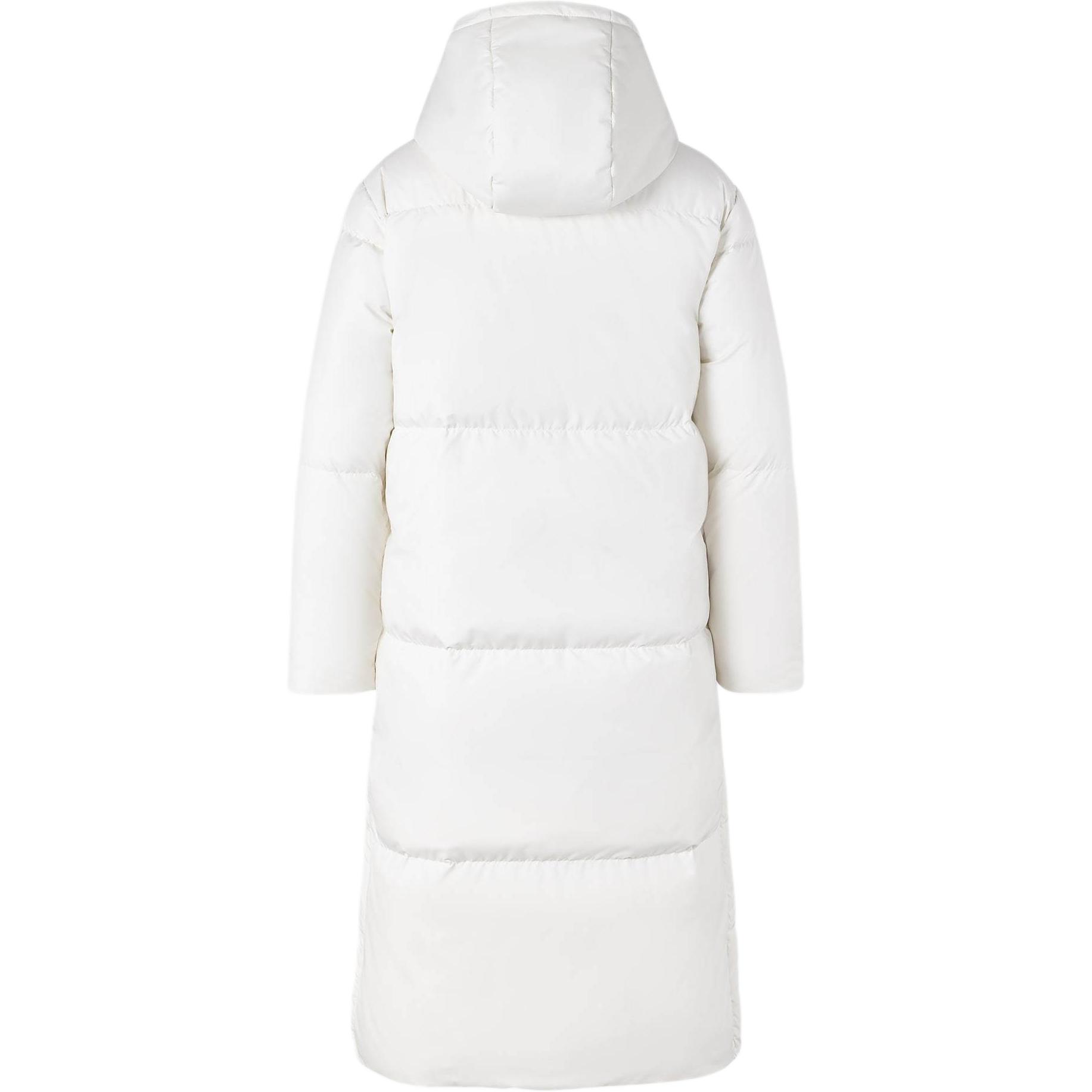 (Women) adidas Puffy Long Down Jacket  Hooded White Winter Coat JV6196 圖 3