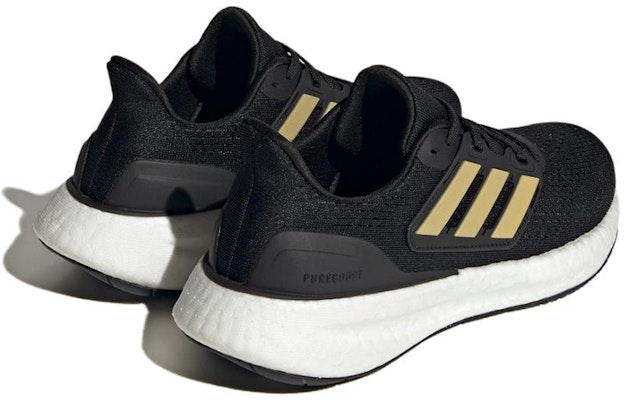 (Women) adidas PureBoost 23 'Black Gold Metallic' IF2391 Lookbook (Women) adidas PureBoost 23 'Black Gold Metallic' IF2391