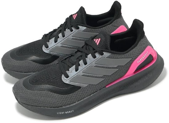 (Women) adidas PureBoost 5 'Iron Metallic Lucid Pink' IF9198 Lookbook (Women) adidas PureBoost 5 'Iron Metallic Lucid Pink' IF9198