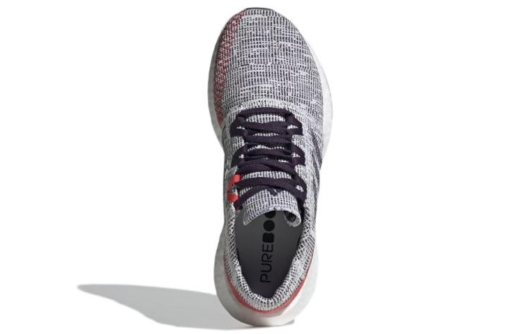 (W) adidas PureBoost Go 'White Legend Purple Shock Red' 圖 5