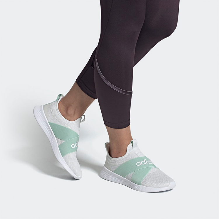 Sizing adidas neo Puremotion Adapt 低幫 跑步鞋 女款 白綠