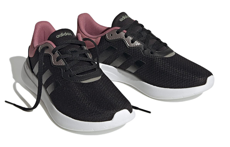 Lookbook adidas neo QT Racer 3.0 舒適潮流 輕便耐磨防滑 低幫 跑步鞋 女款 黑紅