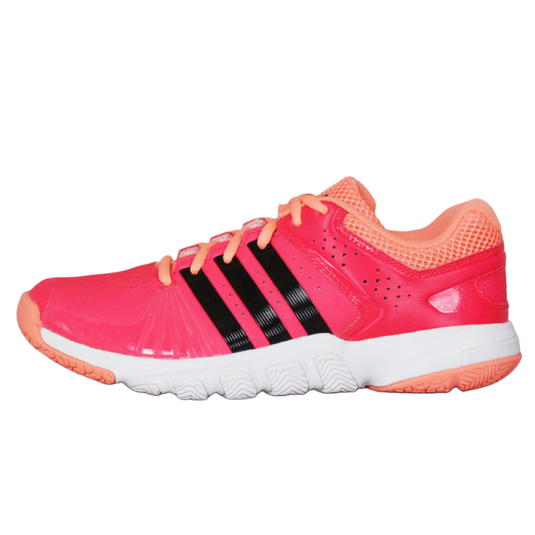 (Women) adidas Quick Force 5.1 Red Badminton Shoes - Comfort, Shock-Absorbent, Durable AF4898