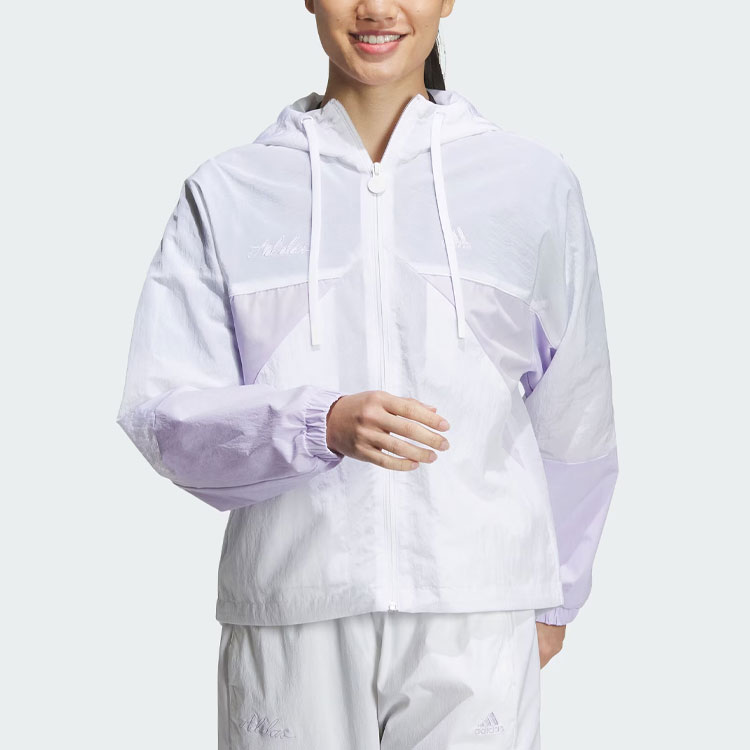 Lookbook (W) adidas Rco 拼色連帽風衣 白色休閒外套 IP0751