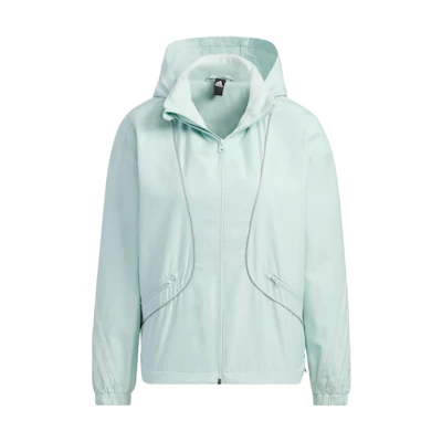 (Women) adidas Reflective Striped Hooded Jacket - Light Green Casual Sportswear IM8973