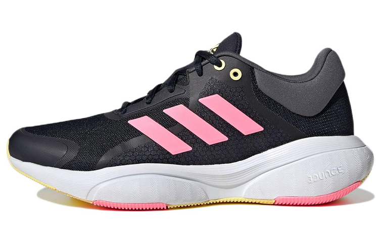 Buy 阿迪达斯 Response 舒適耐磨透氣跑步鞋 女款 黑粉色