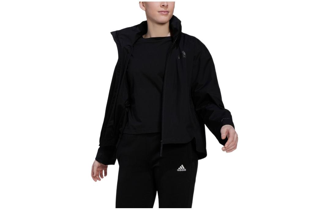 (Women) adidas Retro Black Track Jacket with Back Three-Stripes Print HG6021 圖 2