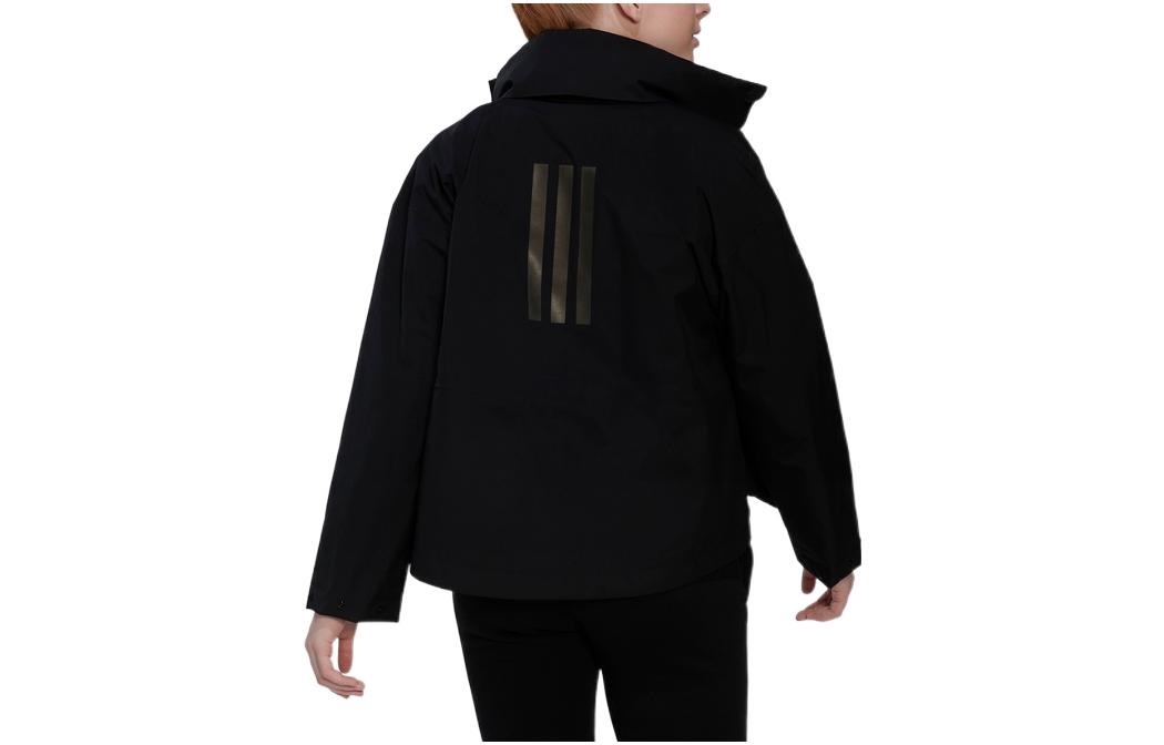 (Women) adidas Retro Black Track Jacket with Back Three-Stripes Print HG6021 圖 3