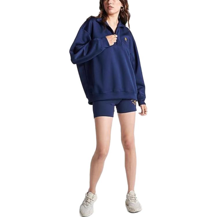 Lookbook (W) adidas 復古標誌半拉鍊海軍藍運動衫 II0747