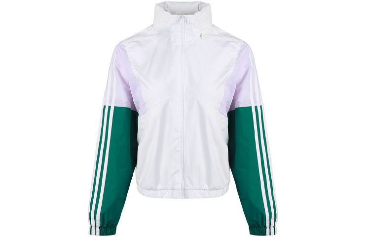 (Women) adidas Retro Logo Track Jacket Casual Stand Collar Fashion Top GJ5353