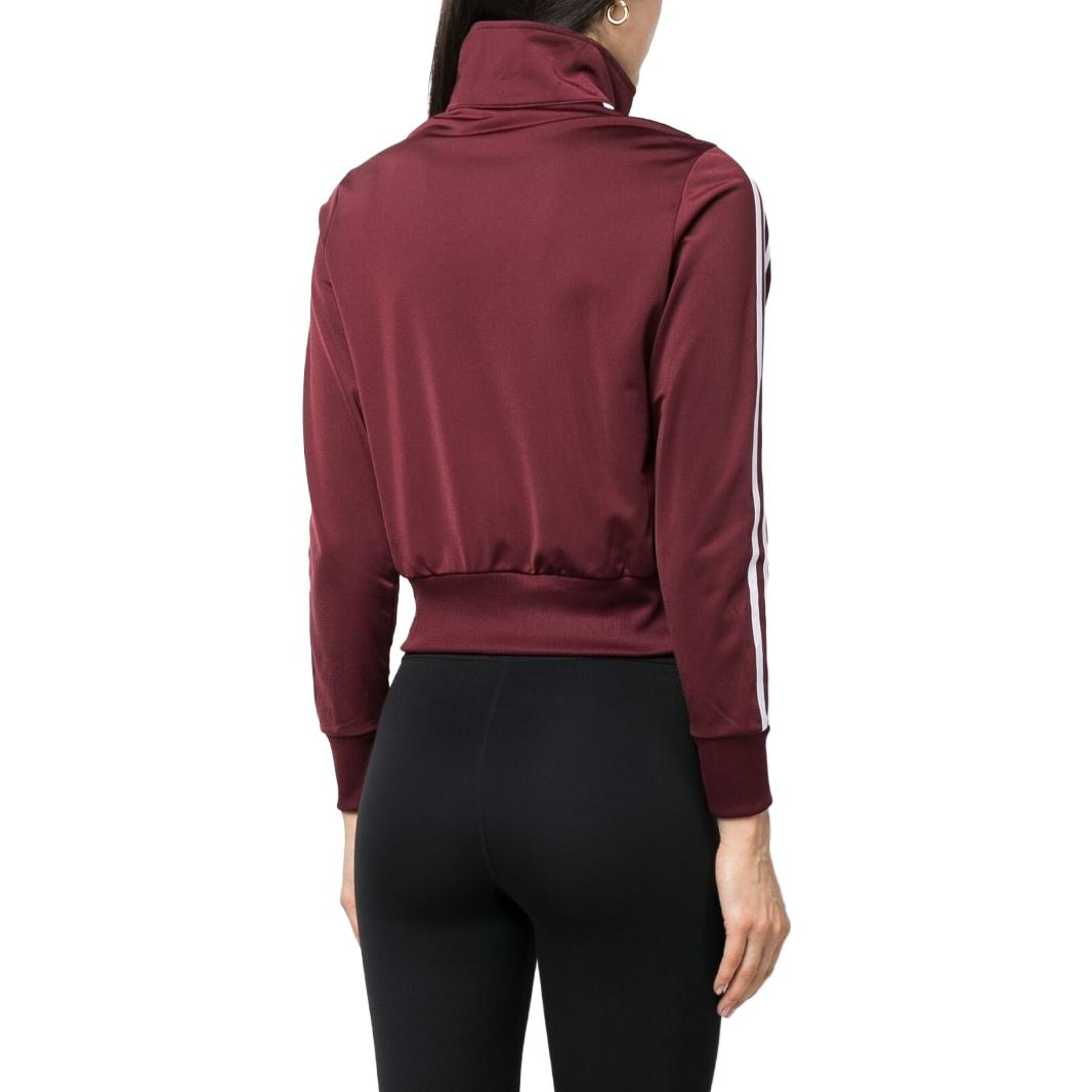 (Women) adidas Retro Logo Track Jacket Maroon With High Neck Zip IB7406 圖 4