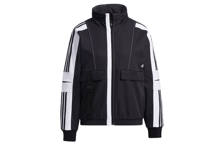 (Women) adidas Retro Sport Striped Colorblock Jacket Black GP0634