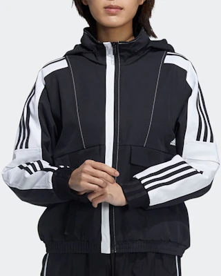 (W) adidas Retro Sport Jaket Colorblock Garis Hitam GP0634 Lookbook (W) adidas Retro Sport Jaket Colorblock Garis Hitam GP0634