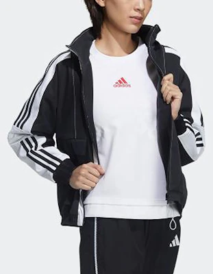 (W) adidas Retro Sport Jaket Colorblock Garis Hitam GP0634 Purchase (W) adidas Retro Sport Jaket Colorblock Garis Hitam GP0634