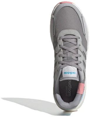 adidas neo Retrorun 復古低筒運動休閒鞋 女款 灰粉 Shop adidas neo Retrorun 復古低筒運動休閒鞋 女款 灰粉