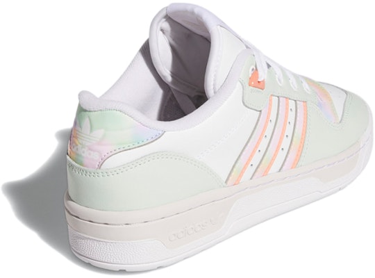 adidas originals Rivalry Low 低幫 板鞋 女款 白綠橙 Shop adidas originals Rivalry Low 低幫 板鞋 女款 白綠橙