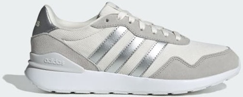 (Women) Adidas Run 60s 4.0 Sneakers Chalk White/Silver Metallic/Grey Two JR6628 (Women) Adidas Run 60s 4.0 Sneakers Chalk White/Silver Metallic/Grey Two JR6628