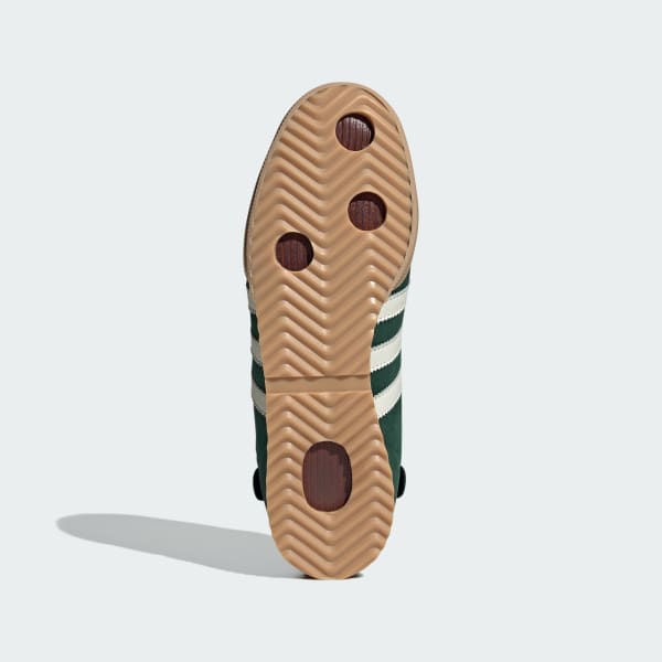 Lookbook アディダス サンバ 62 レトロ スニーカー 緑/オフホワイト/ブラウン JI3218