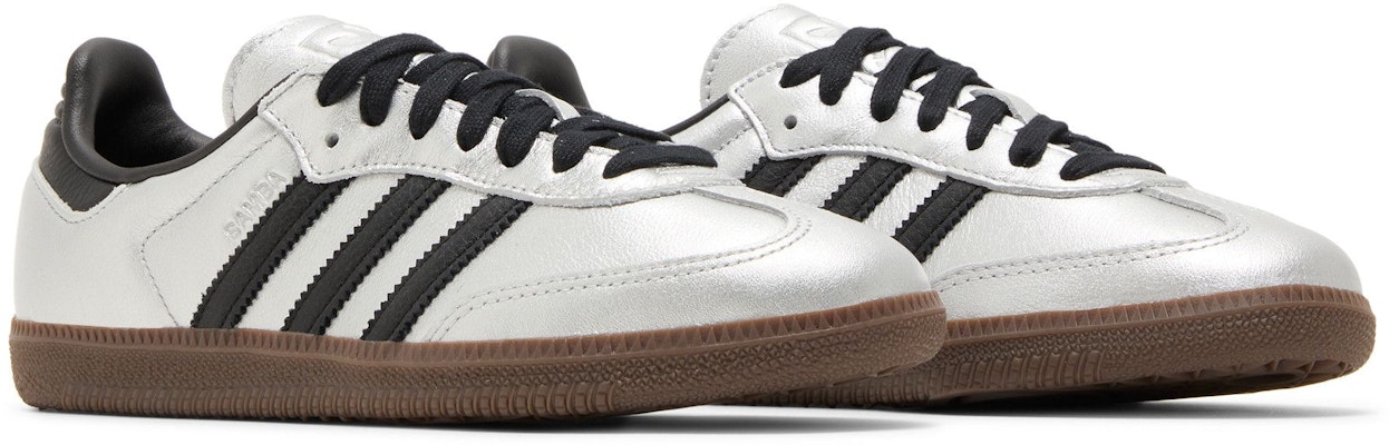 (Women) adidas Samba 'Silver Metallic Black Gum' JI4218 Cheap (Women) adidas Samba 'Silver Metallic Black Gum' JI4218