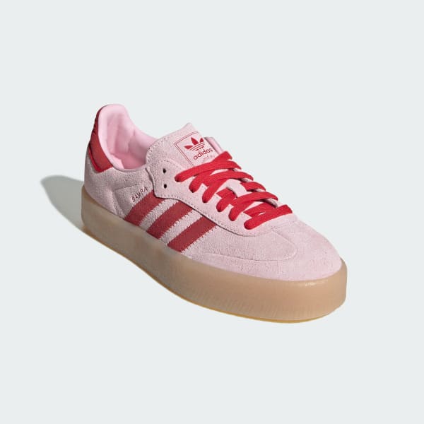 Shop (W) Adidas Samba 女鞋 粉紅/深紅/橡膠底 JS4500