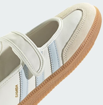 (Women) Adidas Samba Jane Cloud White/Gum/Halo Blue JR7339 1